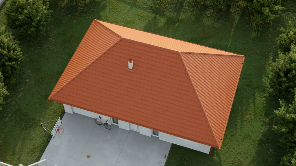 vivienda unifamiliar. Cubierta Hornval.