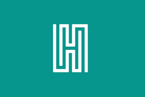 Logotipo de Hornval en negativo con fondo verde